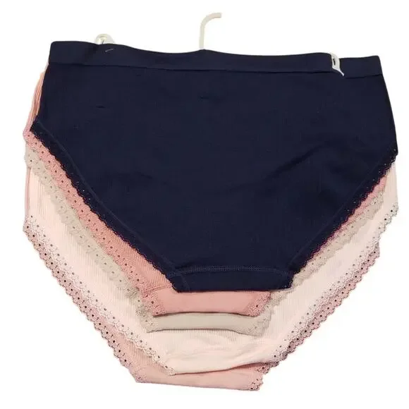 Laura Ashley NWT 5 pack‎ stretch panties nylon spandex blend XL - Picture 2 of 8